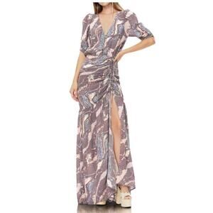 AFRM Nile Ruched Maxi Dress Size XS